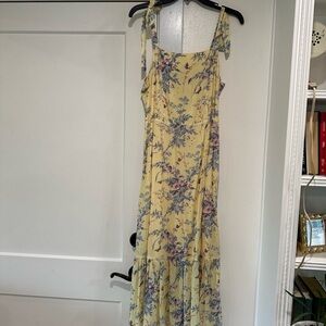 PAIGE Yellow Floral Maxi Dress